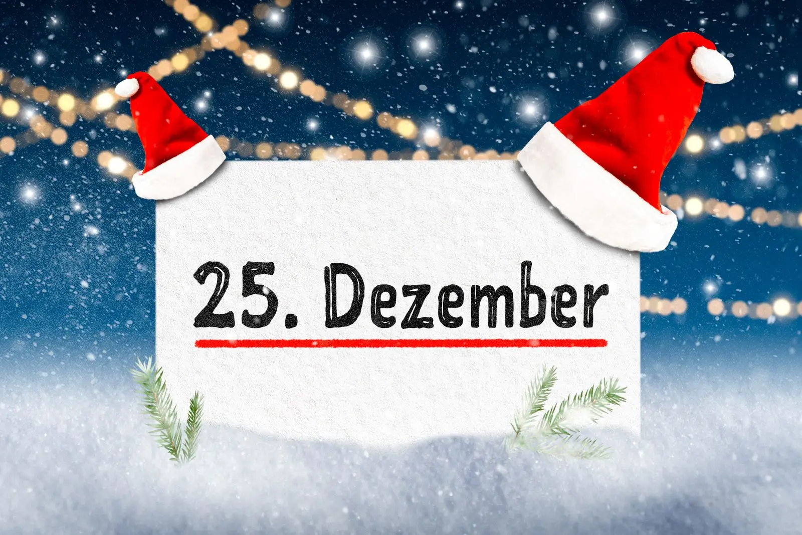 Erster weihnachtstag bild zum 25. Dezember