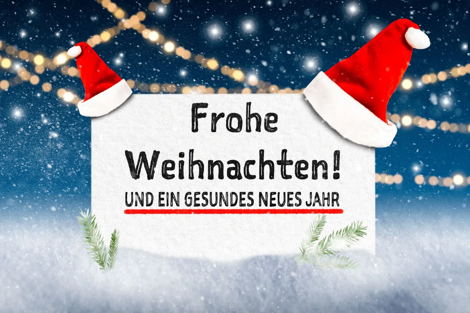 Frohe weihnachten und ein gesundes neues jahr bild