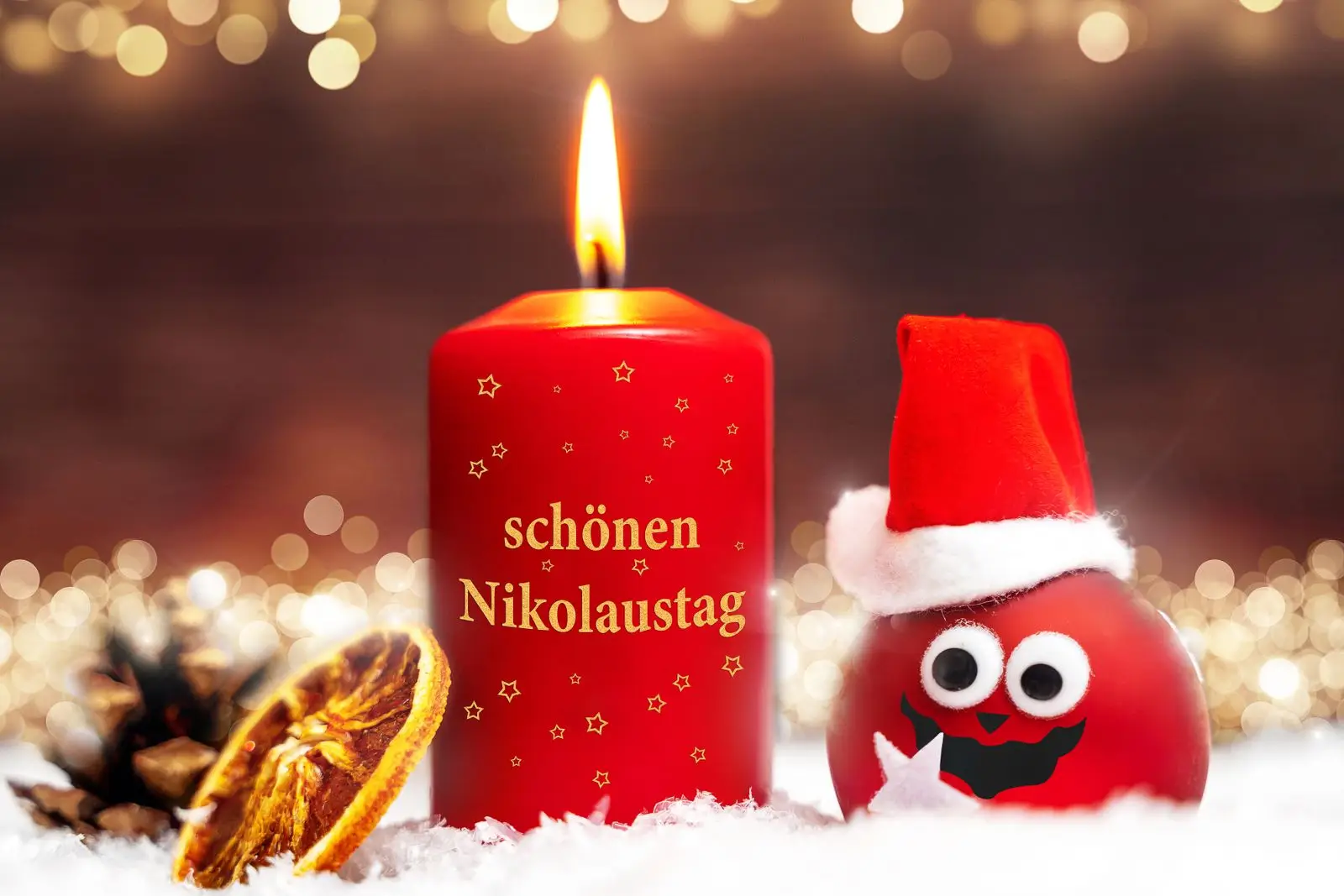 Grüße zum nikolaus - bild mit nikolausguß lustig