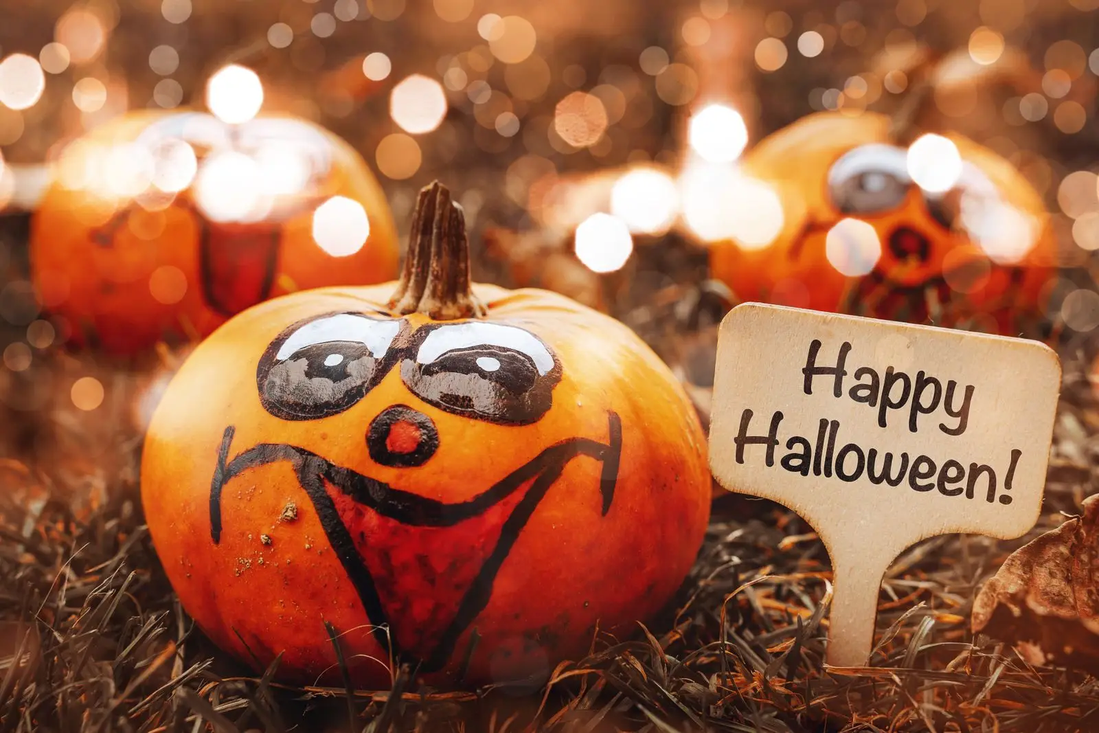 Kürbisgesicht als halloween bild