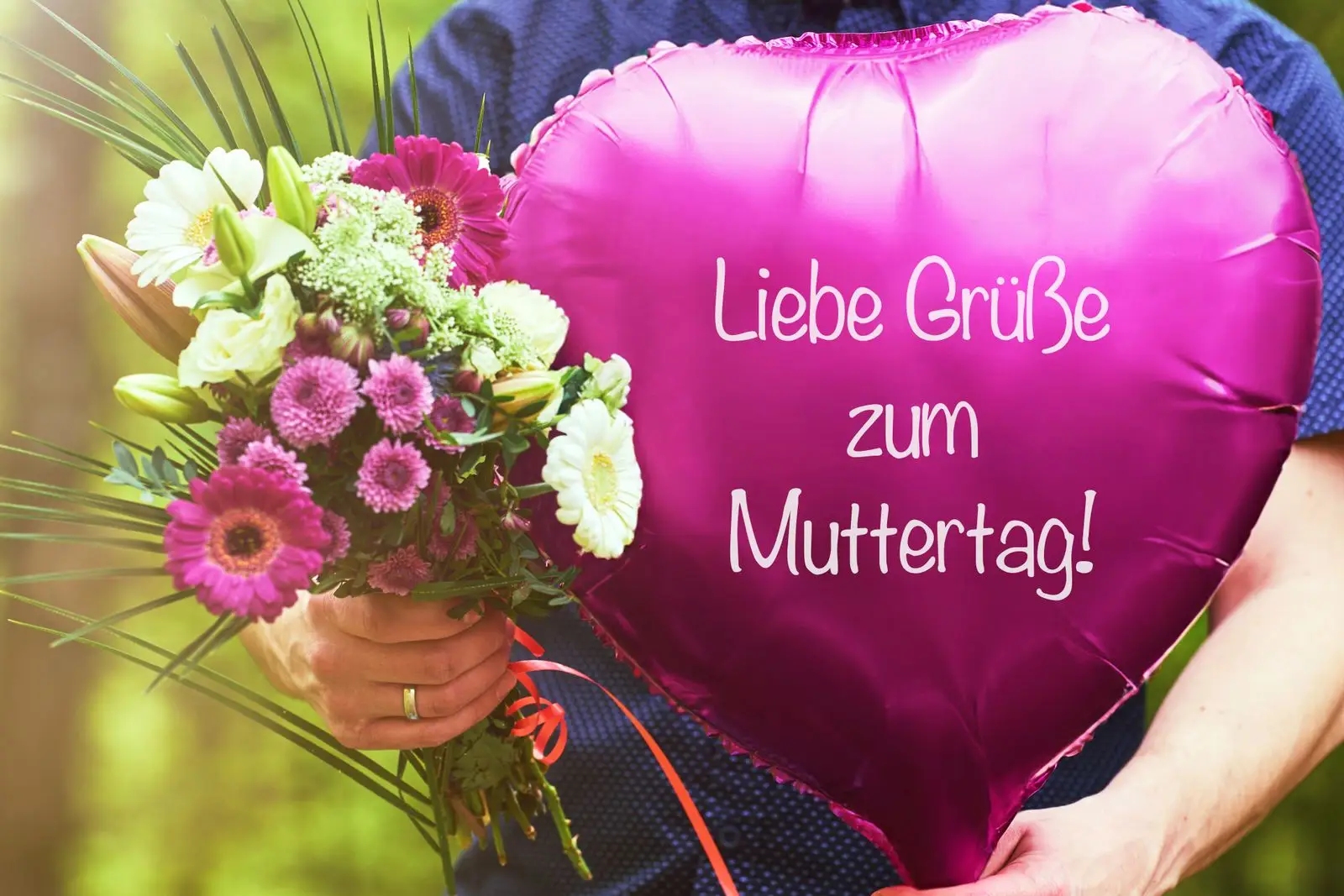 Liebe grüße zum muttertag auf luftballon muttertagsgeschenk