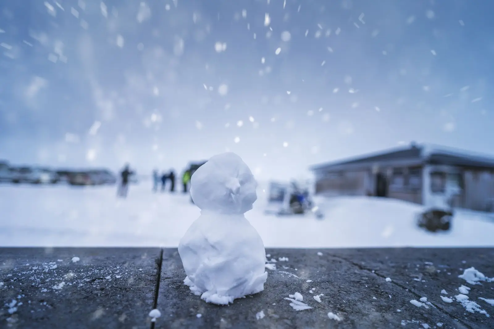 Listiges bild vom schneemann