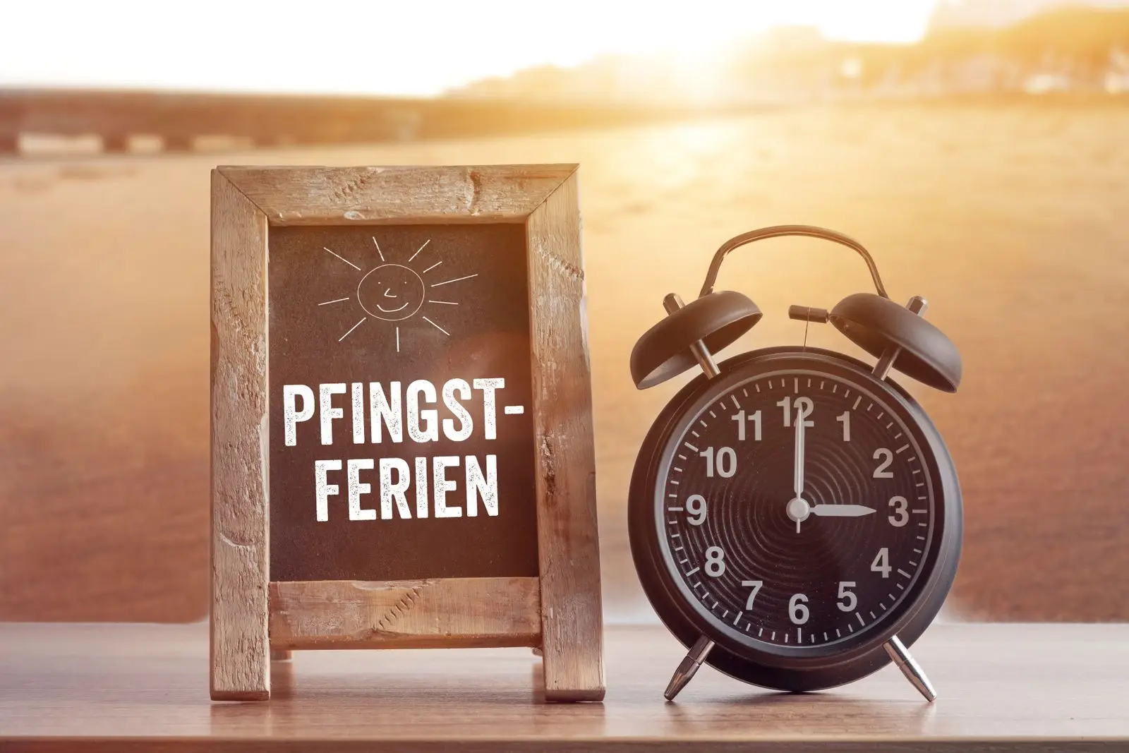 Pfingstferien auf einer tafel