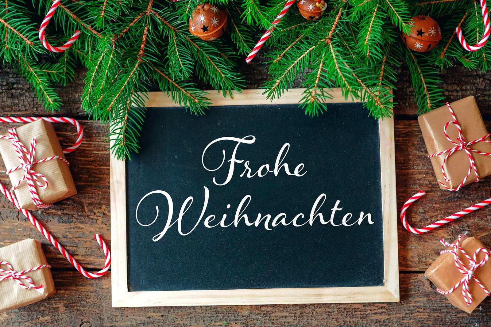Schriftzug frohe weihnachten bild