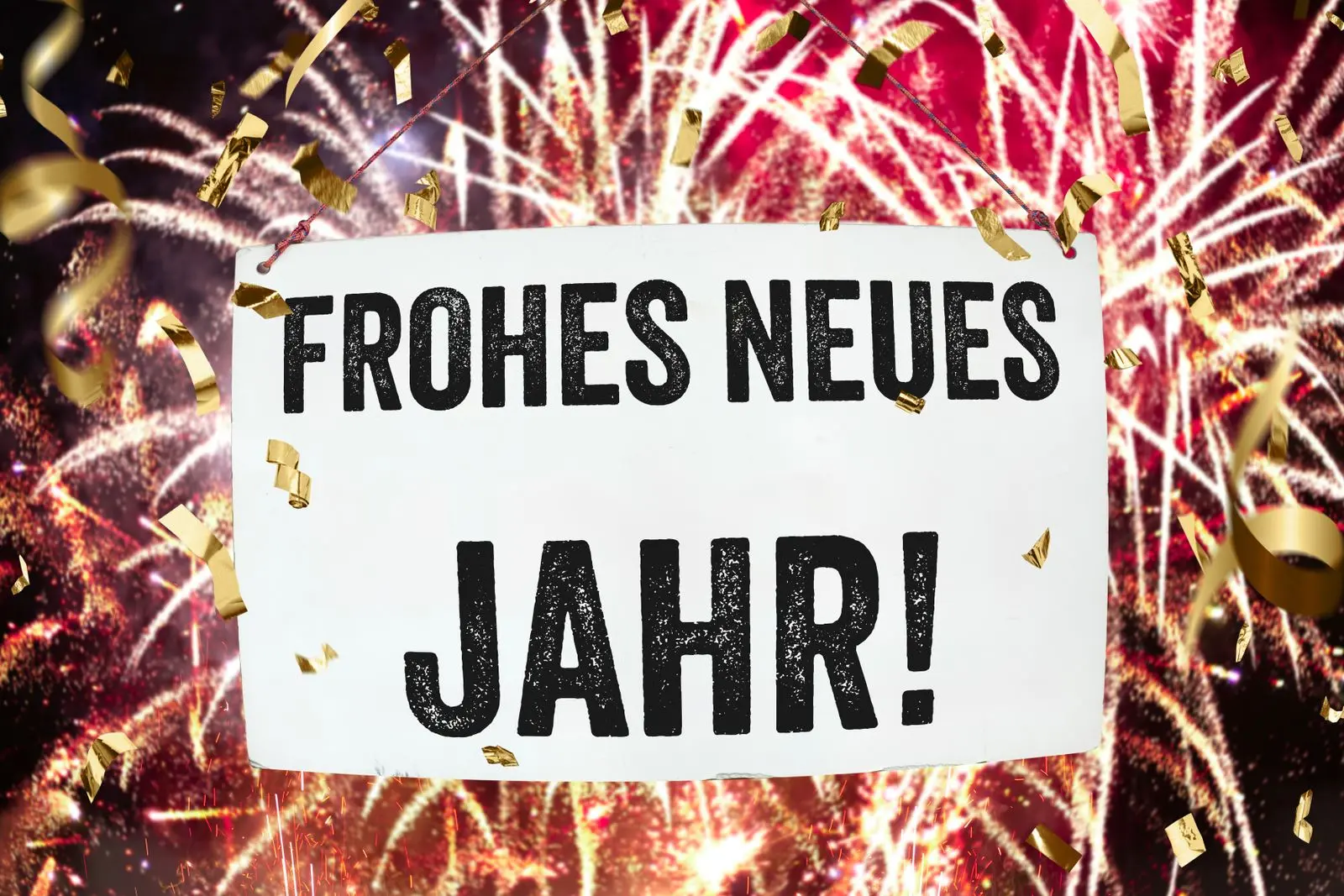 Bilder zu neujahr mit frohes neues jahr schriftzug