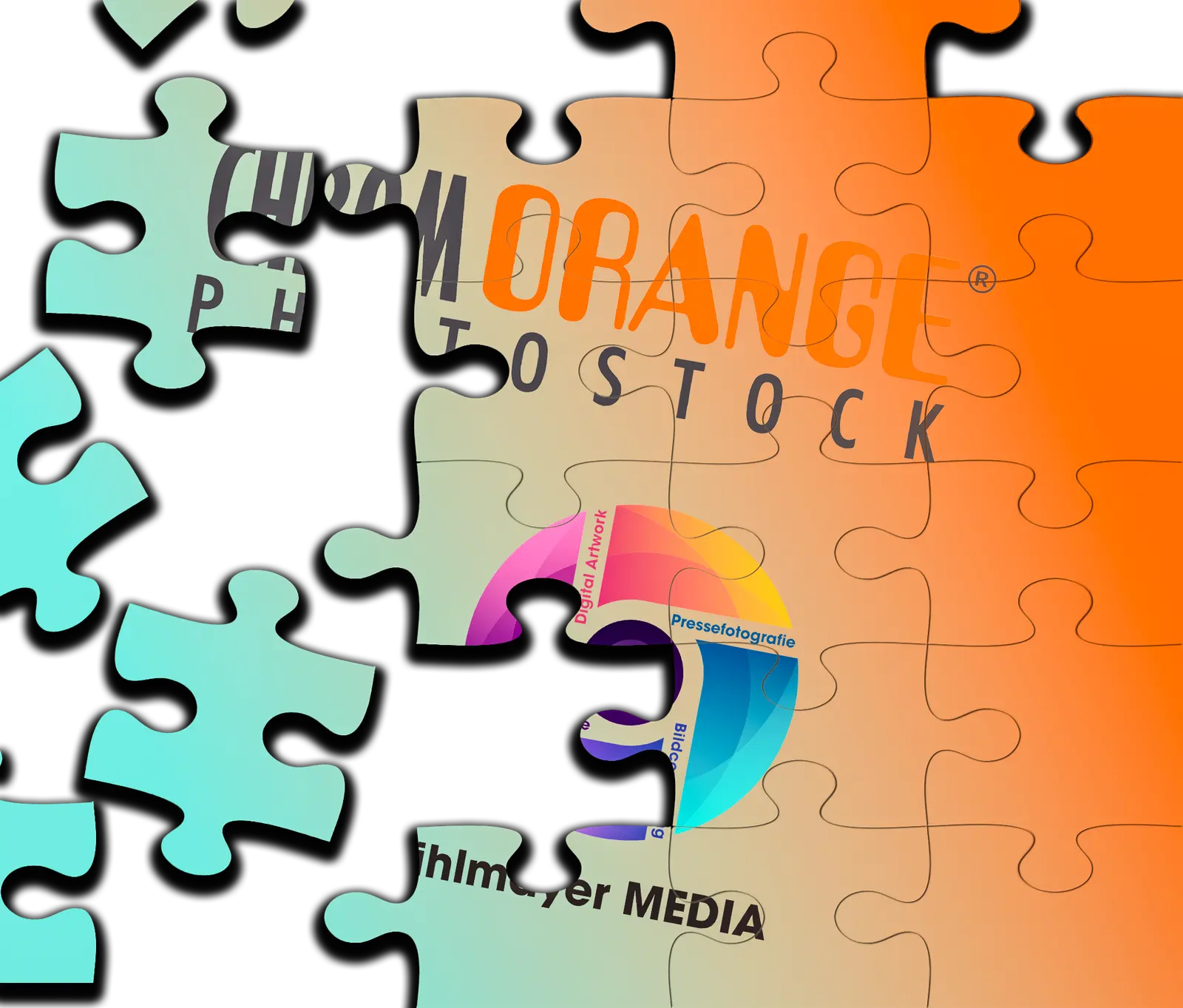 Chromorange photostock bildagentur & bihlmayer media - michael bihlmayer im puzzle für partnerschaft.