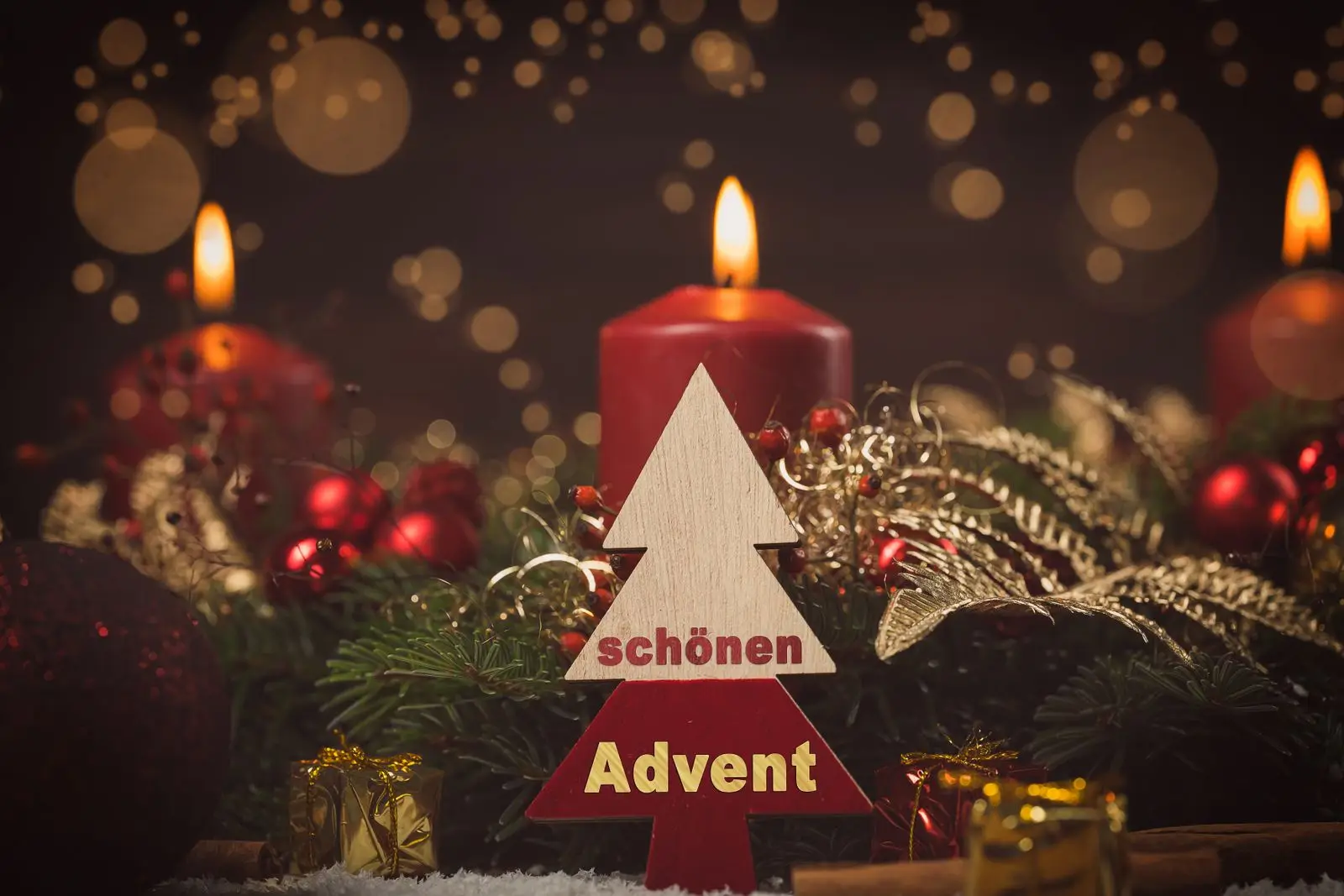 Festliche adventskranz bilder
