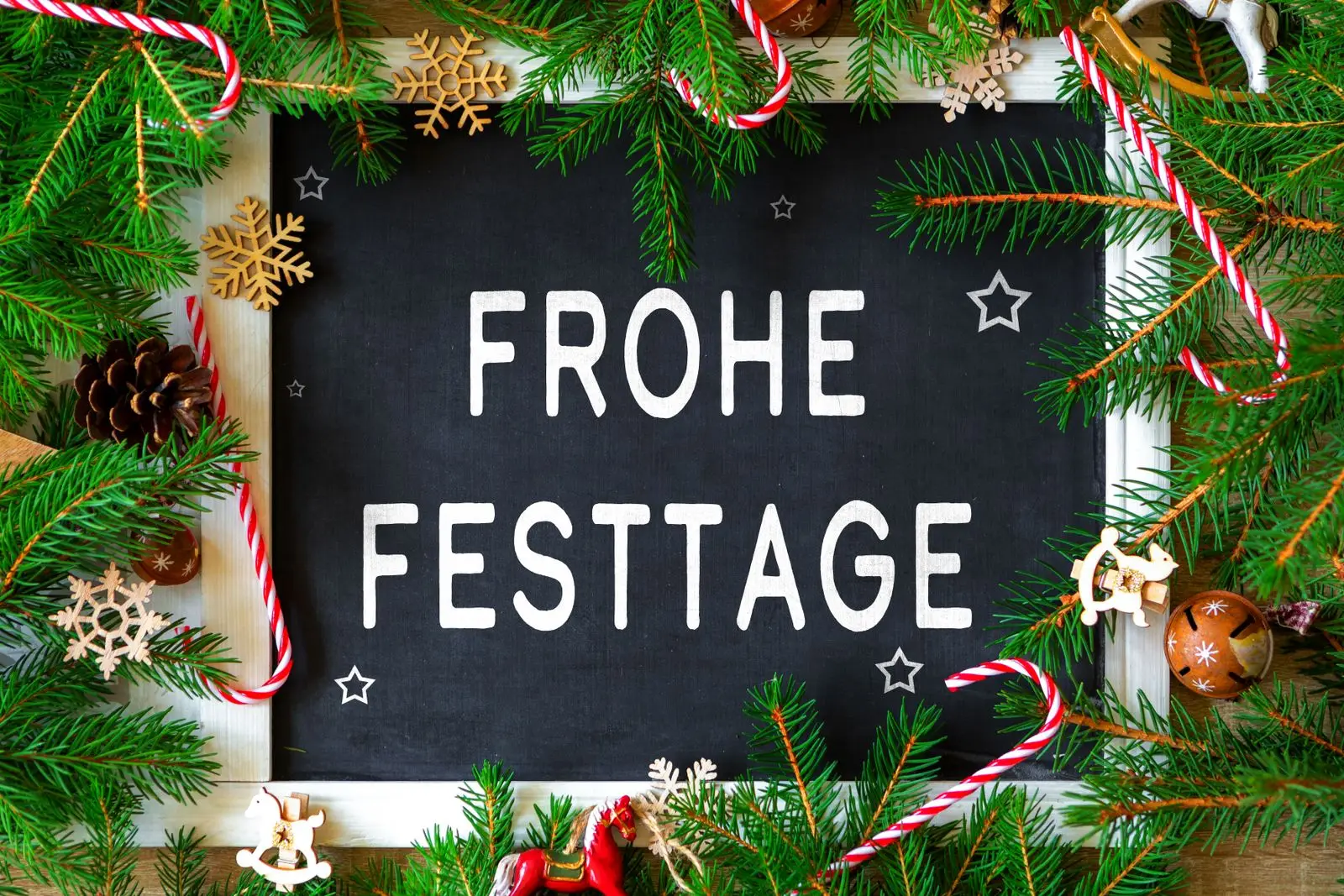 Frohe festtage weihnachtswünsche im bild