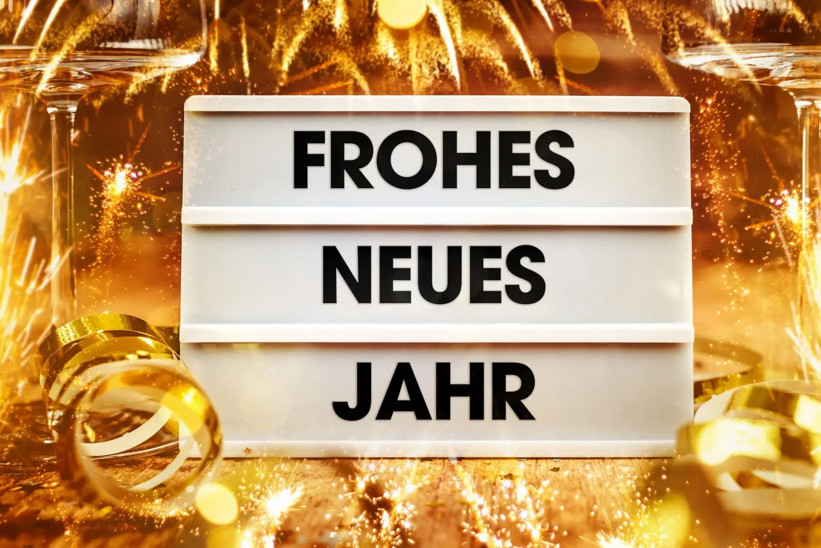 Frohes neues jahr silvesterbild