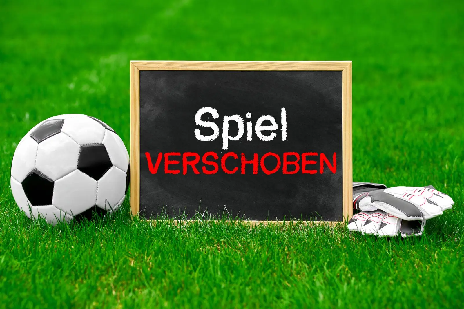 Fußball bild für fußballspiel verschoben