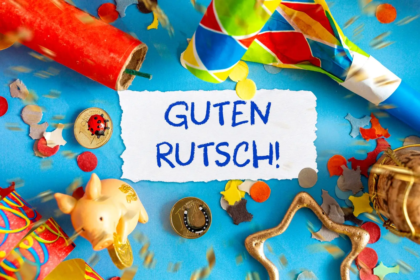 Guten rutsch wünsche zum neuen jahr.