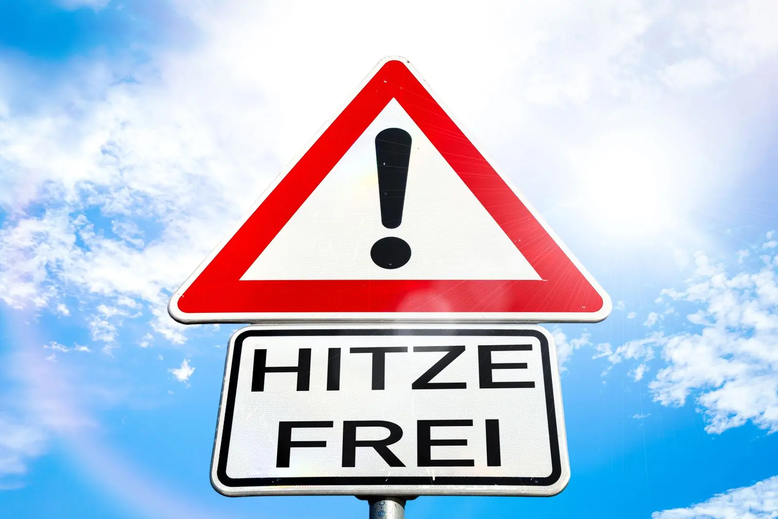 Hitzefrei 1 hitzefrei schild Hitzefrei schild