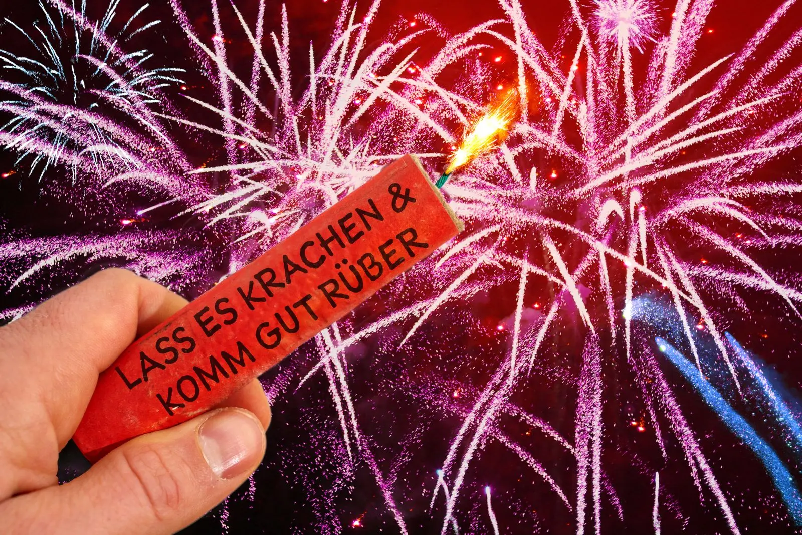 Lustiges silvesterbild -lass es krachen