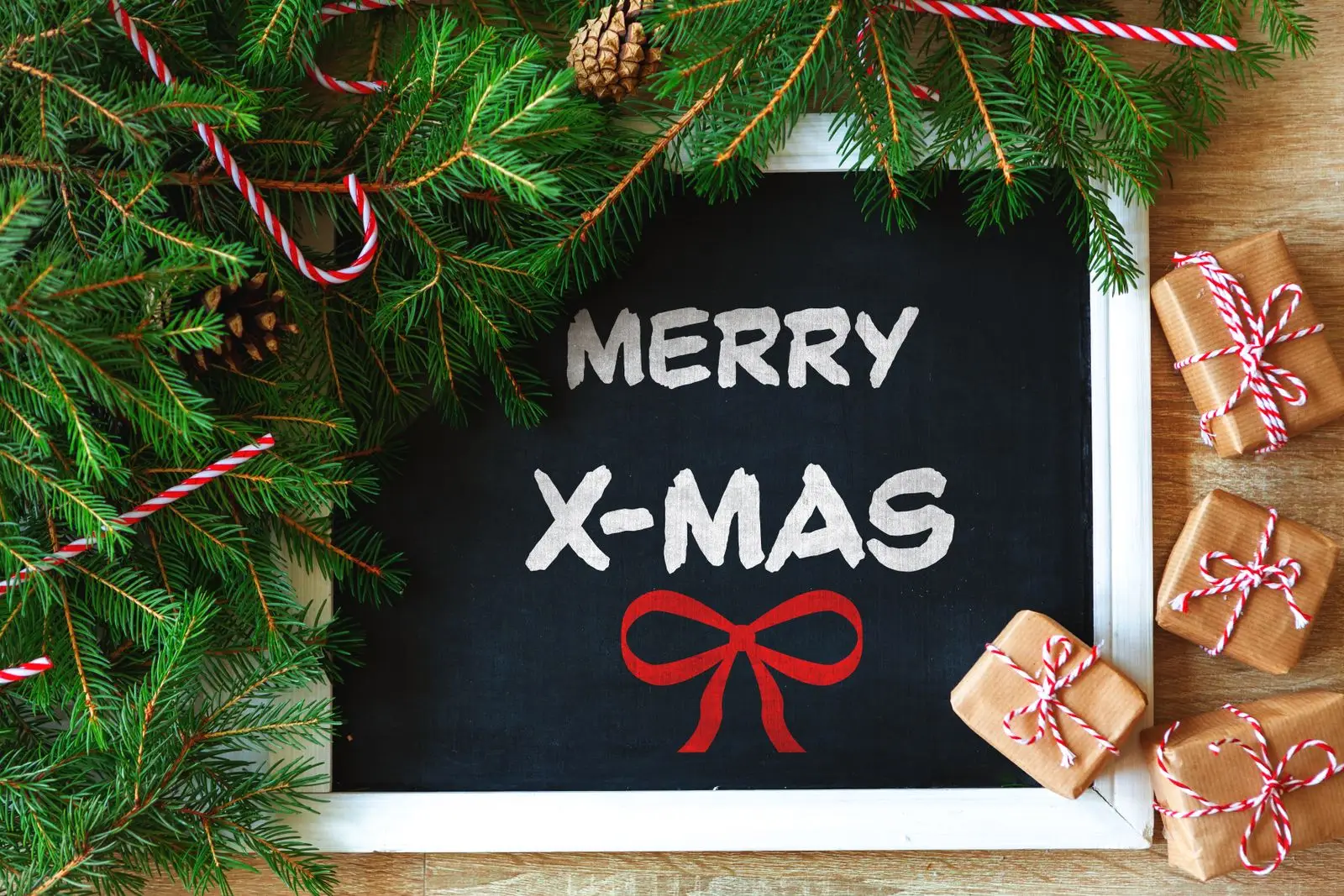Merry x-mas bild mit schriftzug