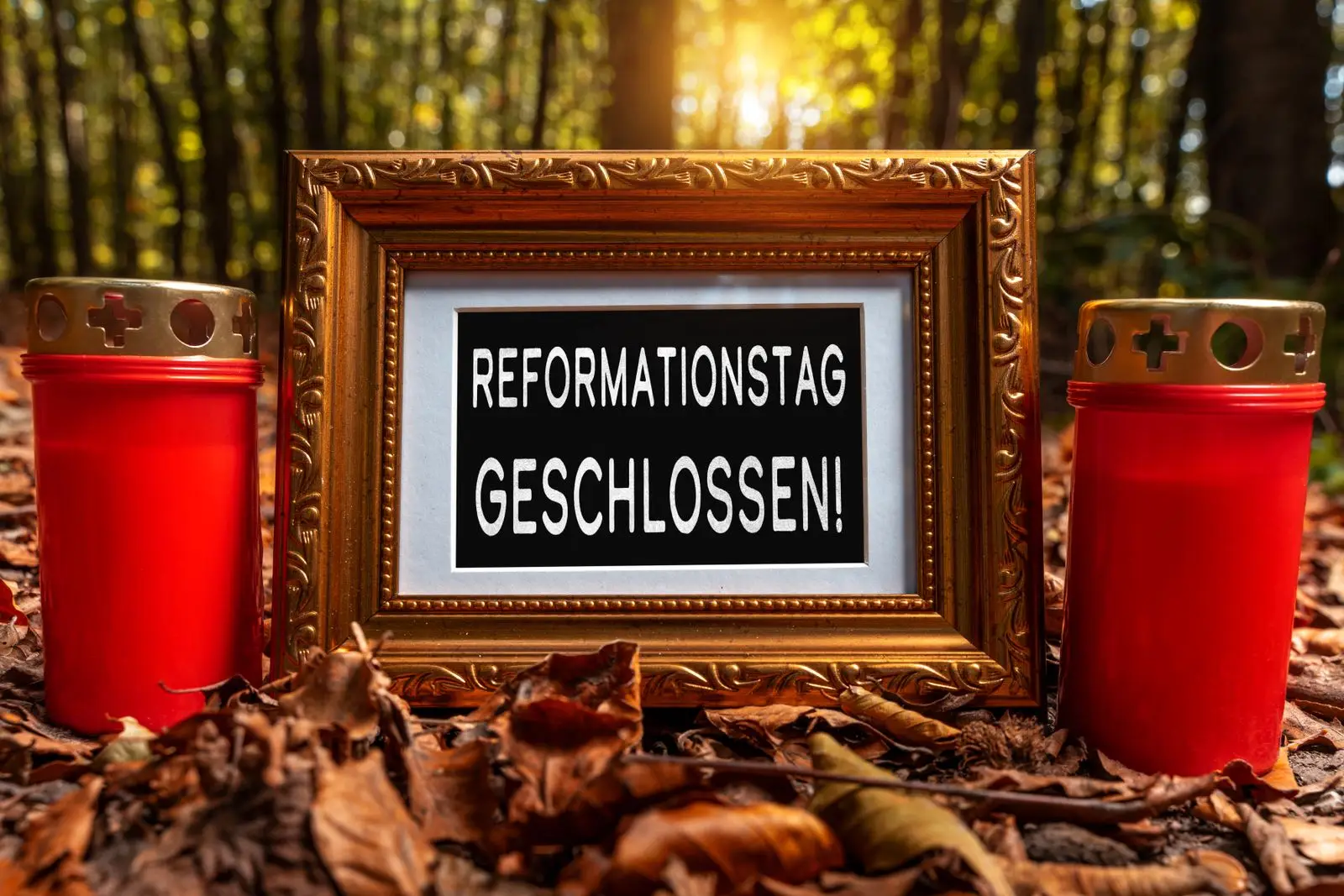 Reformationstag geschlossen schild