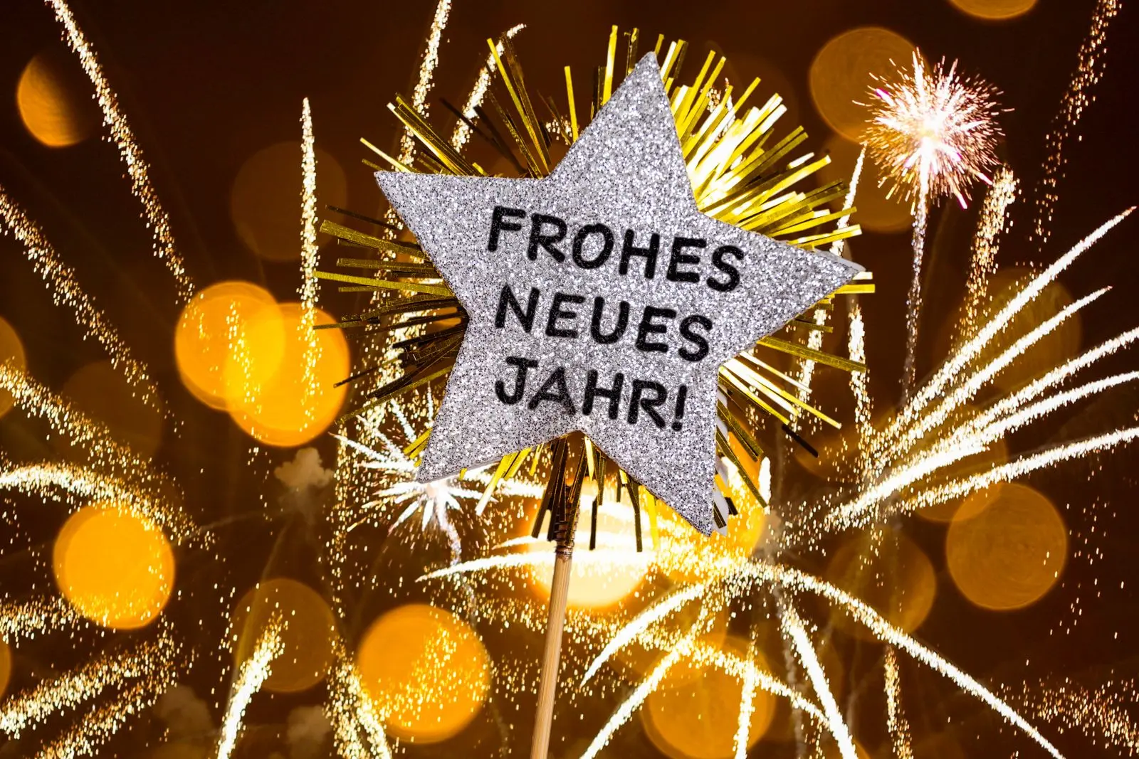 Silvesterbild mit frohes neues jahr