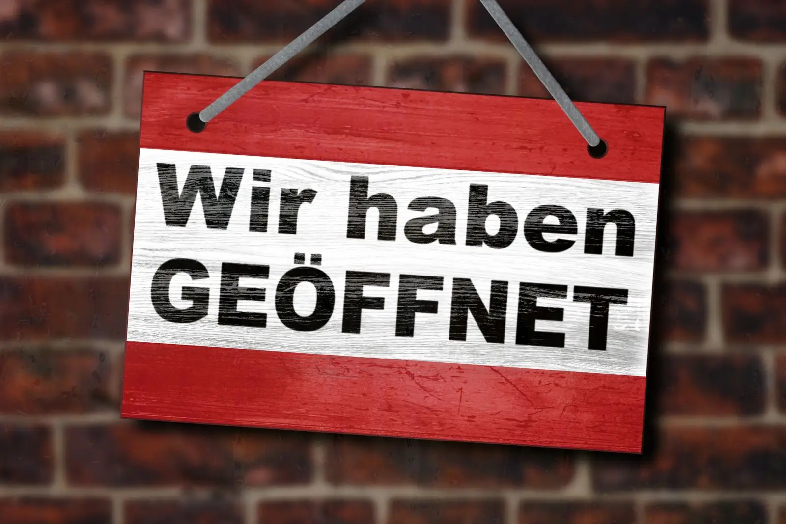 Wir haben geöffnet schild - geöffnet bild