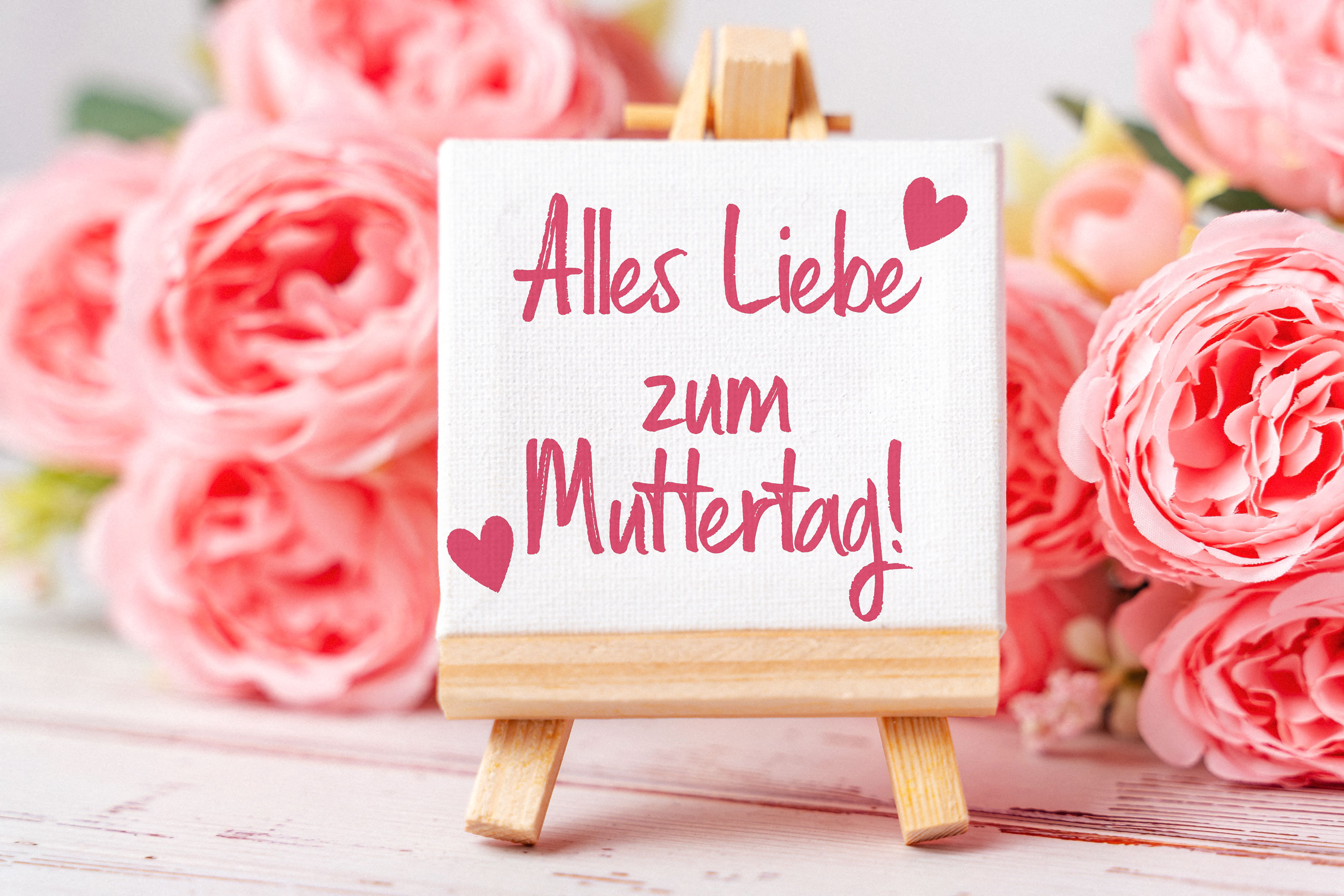 Alles liebe zum muttertag! Gruß mit blumen