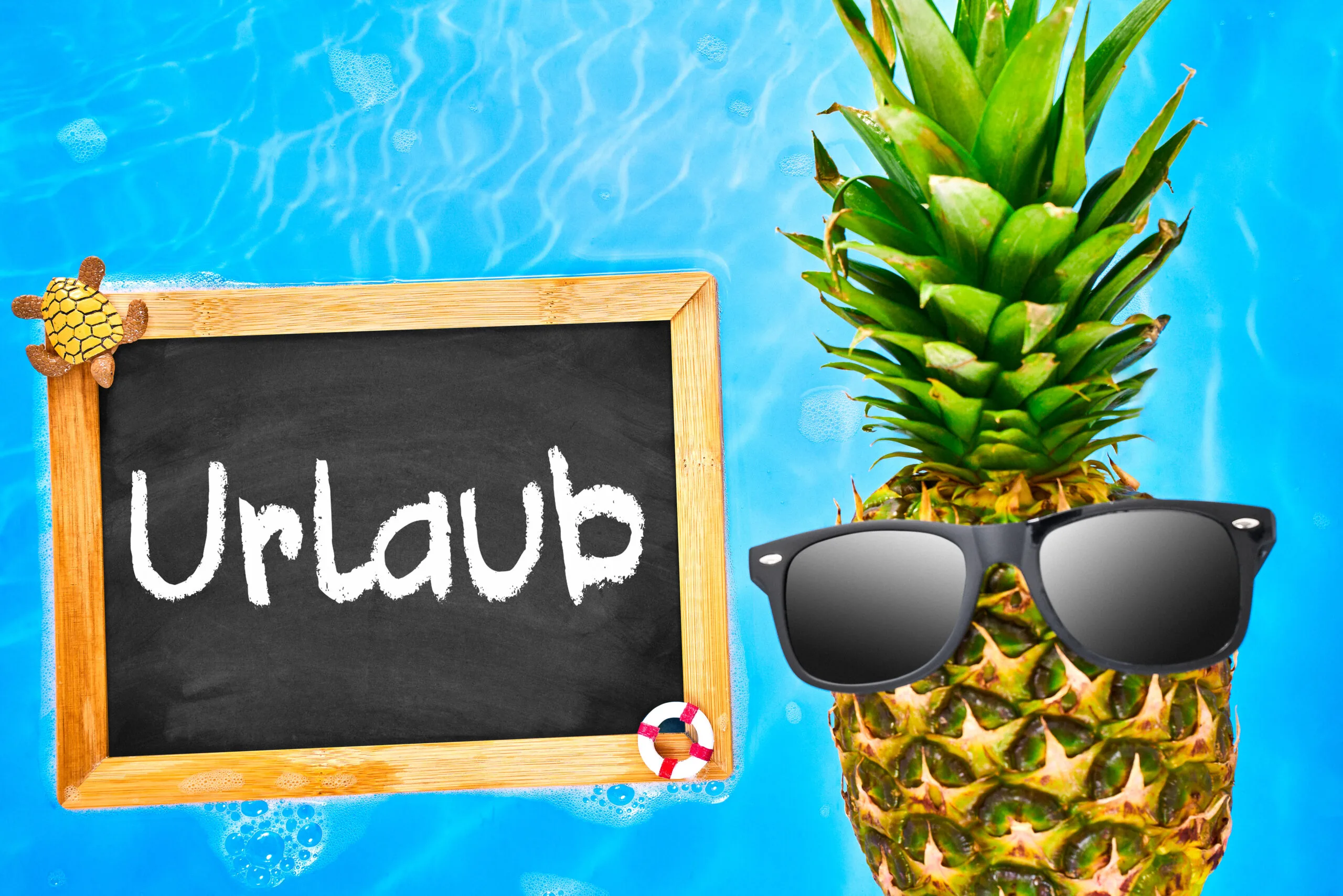 Eine ananas im urlaub